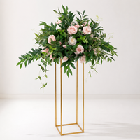 Boule de fleurs artificielles rose clair pour centre de table de mariage, arrangement floral en gros