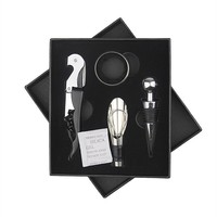 Ensemble de 4 ouvre-bouteilles en acier inoxydable, tire-bouchon de sommelier, verseur anti-goutte, style moderne, organisateur d'outils, coffret cadeau, test officiel