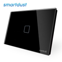 Smartdust – panneau en verre cristal ODM, 1 Gang, lampe murale, maison intelligente, télécommande Zigbee 3.0, WIFI, interrupteur tactile