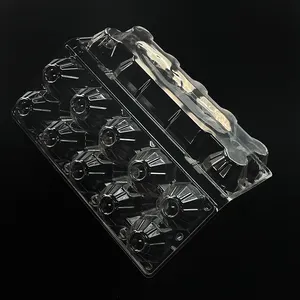 Plastic Container Disposable Factory Directly 15 Clear Disposable Plastic Egg Container Custom Design Egg Trays