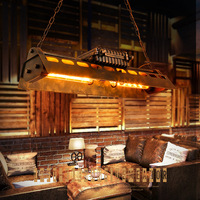 Ampoules rétro vintage et créatif en fer forgé, style américain, luminaire décoratif d'intérieur, style steampunk, idéal pour un bar ou un café