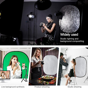 แผ่นสะท้อนแสงรูปวงรีแบบพับได้ 7-in-1 สำหรับถ่ายภาพหลายพื้นผิว เหมาะสำหรับการถ่ายภาพบุคคลในสตูดิโอ การถ่ายภาพนอกสถานที่ และการถ่ายภาพแบบโครมาคีย์ - Product Image 4