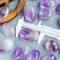 Vente en gros de bijoux Ying Lai YL-884, améthyste polie de haute qualité, cristal de diamant, art populaire, cristaux de guérison pour la paume de la main, art