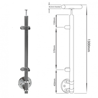 Balustre en verre d'acier inoxydable de bâti latéral chinois