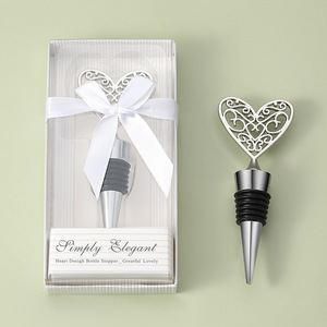 Simply Elegant Heart Design Bottle Stopper Zinc Alloy Sealing <b>Wine</b> Stoppers - Product Image 1