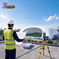 Solution clé en main pour salle de sport à dôme gonflable en membrane, pour terrain de football intérieur