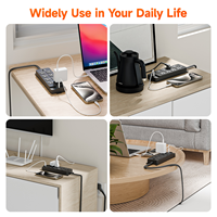 Protecteur de surtension multiprise 8 prises ca 4 ports USB C listés UL rallonge murale de bureau pour le bureau à domicile américain