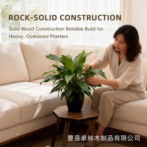 Cross-<b>border</b> wooden plant base flower pot riser stand floor-standing potted plant stand balcony flower <b>display</b> shelf - Product Image 3