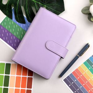 Agenda Personalizada A6 de Cuero PU, Planificador de Presupuesto, Cuaderno con Anillas, Hojas Sueltas, Regalos para Niños, Hebilla para Guardar Dinero en Efectivo, Cuaderno Promocional - Product Image 4