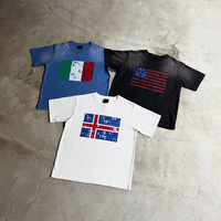 T-shirt personnalisé de haute qualité, streetwear vintage, t-shirt délavé 100% coton, grande taille, manches courtes, design graphique