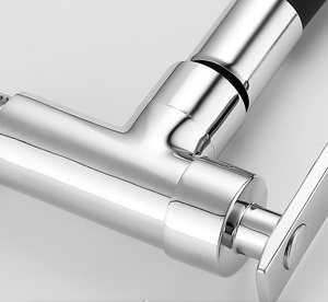 Brass Single-Handle Kitchen Taps Wall Mounted Single Cold Kitchen Faucet with <strong>Flexible</strong> <strong>Rubber</strong> <strong>Silicon</strong> Spout <strong>Hose</strong> - Product Image 6