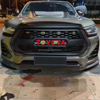 Kit carrosserie Facelift style G-R avec calandre à 3 LED pour Toyota HILUX Revo 2020-2024, modification de la calandre de pare-chocs avant avec prise d'air