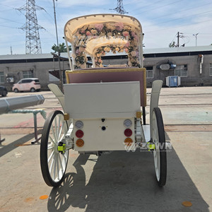 Luxury Horse Carriage for Weddings Sightseeing white 3-<b>row</b> sightseeing horse carriage Special Transportation - Product Image 3