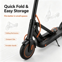 CT MI Katlanabilir Elektrikli Scooter 250W Fırçasız Motor, Maksimum 30KM/S, Uzun Menzilli Yetişkinler İçin Elektrikli Scooter