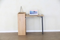 Bureau d'écriture pliable avec étagères de rangement, meuble de rangement convertible 2-en-1, meuble TV multifonctionnel et table d'ordinateur