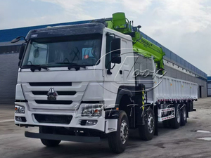 Grúa montada en camión HOWO de 14 toneladas para uso en construcción, grúa cargadora de camión 8x4 para transporte de tuberías de acero - Product Image 6