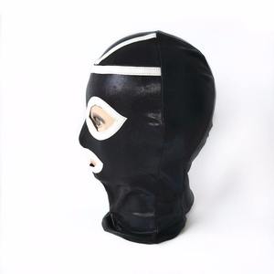 NOUVEAU Masque de bondage en cuir BDSM avec fermeture éclair pour les yeux et la bouche, accessoires de bondage, jeux pour adultes, produit sexuel - Product Image 4