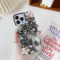 Bling strass diamant étui pour iphone 16 15 14 Plus 13 Pro Max 12 11 X XS XR 8 7 Plus luxe papillon filles couverture arrière sangle