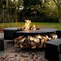 CRUISE bois/gaz/atomisation/électronique/alcool poêle noyau personnalisé BBQ chauffage extérieur 1500mm moderne autoportant table de foyer