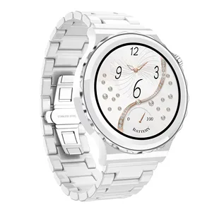 Fashion White ceramic Smart Watches special gifts for ladies smartwatch ceramic Female physiological cycle watch GT3pro