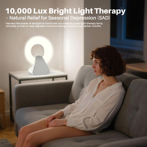 Lampe de luminothérapie certifiée CE pour le <span class=keywords><strong>trouble</strong></span> affectif saisonnier, soulage la dépression en augmentant les heures de lumière du jour - Product Image 5