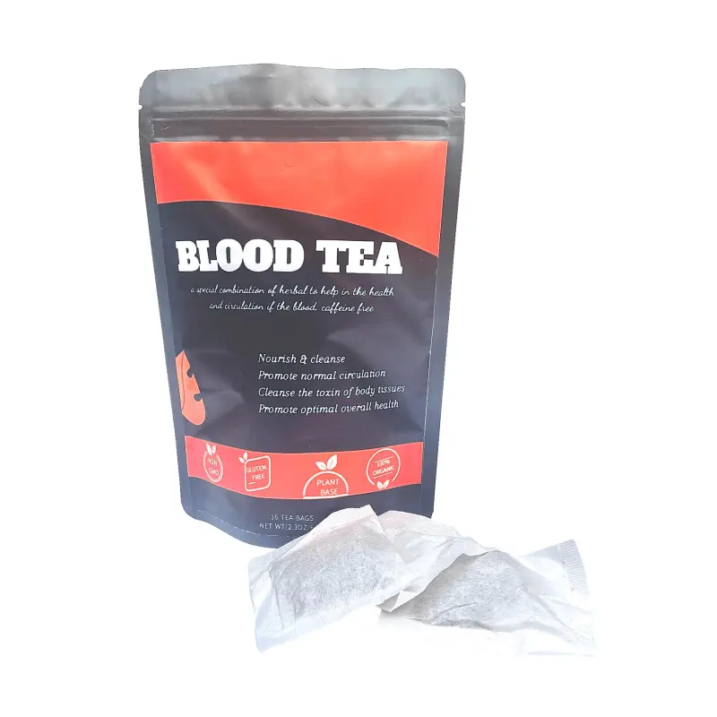 Private label detox sangue ervas limpeza chá nutrir e limpar o sangue limpar os tecidos do corpo de toxina