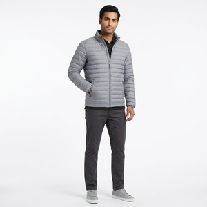 High Quality Men's Outdoor Puffer <b>Jacket</b> New Design Water-Resistant Windproof Hooded Wholesale Fashion Style Private Label - Product Image 1