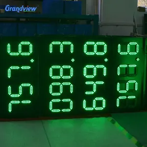 8.88 9/10 ירוק/אדום 24 אינץ Led תחנת דלק מחיר סימנים לתחנת דלק עם שלט רחוק כפול צדדי סימן מוט