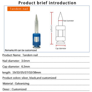 Haute qualité sans fil Construction pistolet pistolet clous acier tir clous pour cloueuse pour projets de Construction gaz béton clou - Product Image 5