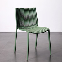 Chaise de salle à manger d'extérieur empilable en plastique moderne, écologique et imperméable, pour la maison, l'hôtel, le salon, le jardin