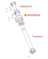 OEM 252804642 Mittlere Antriebswelle für XCMG ZL50G Radlader, Verschleißfeste Getriebe-Ersatzteile
