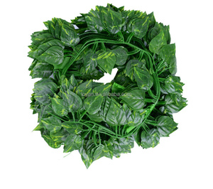 Artificial Vine Green Plant Decoration Cover Strip <strong>Grape</strong> Leaf Ivy Hedge Plastic UV Resistant Landscaper - Product Image 2