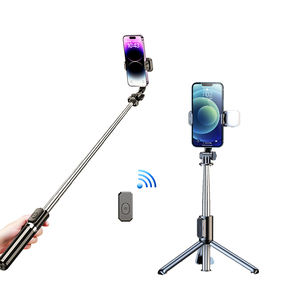 ミニ360度自撮り棒0.94m伸縮可能折りたたみ式ABS + ステンレススチール電話三脚回転可能充填ライトハンドヘルドテレスコピック - Product Image 6