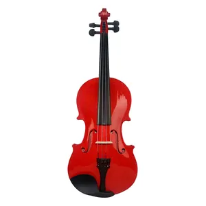 저렴한 가격 도매상 학생을위한 풀 사이즈 전문 컬러 바이올린 악기