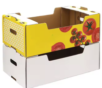 Carton d'impression en couleur personnalisé en gros emballer en toute sécurité l'emballage en carton de légumes et de fruits boîte d'expédition