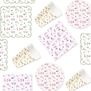 DAMAI Wildflower Party Suppliers Floral Disposable Set Wildflower Baby <b>Shower</b> Decorations for Wedding Birthday Tea Party - Product Image 5