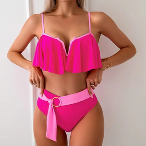 Bikini string sexy grande taille pour femmes, maillot de bain d'été, vêtements de plage tendance - Product Image 3