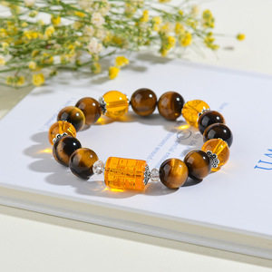 กำไลข้อมือหินตาเสือสามด้าน<span class=keywords><strong>เทพ</strong></span>เจ้าแห่งความมั่งคั่ง ขายส่ง - Product Image 3