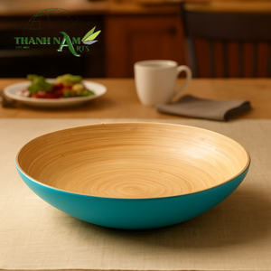 OEM personnalisable/ODM bol de service en bambou lueur naturelle servant de la vaisselle pour restaurant/hôtel - Product Image 1