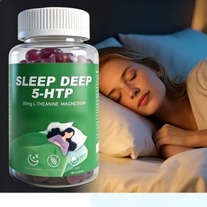 Gomitas <span class=keywords><strong>para</strong></span> <span class=keywords><strong>Dormir</strong></span> Sin Azúcar de Marca Privada OEM con L-Triptófano, Melatonina, 5-HTP, Magnesio, Ashwagandha y Jarabe de Regaliz - Product Image 1