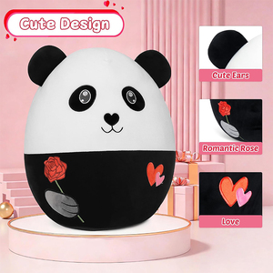 Peluche de Panda Romántico de 16 Pulgadas de Alta Calidad, Almohada de Peluche de Dibujos Animados, Regalo Perfecto para el Día de San Valentín - Product Image 2