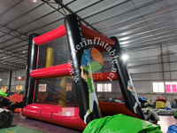 Nouveau jeu sportif gonflable pas cher, jeu de tir au panier, noir et rouge, jeu interactif gonflable à vendre