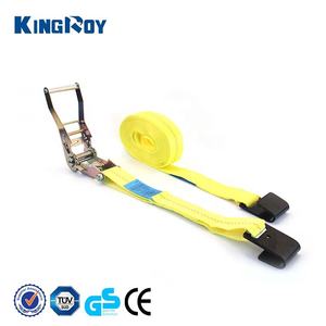 किंगरॉय 2 इंच 10000 पाउंड हेवी ड्यूटी रैचेट टेंशनर रैचेट टाई-डाउन पट्टियाँ फ्लैट हुक और ट्रक के लिए बेल्ट कसने के साथ - Product Image 5