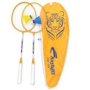 Prezzo di fabbrica in lega alta elastico spugna manico di <span class=keywords><strong>Badminton</strong></span> Set di plastica volano e racchette con borsa per bambini adulti sport - Product Image 6