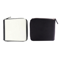 Dompet Ritsleting Kecil Uniseks Kustom Mewah Dompet Koin Kartu Kunci Sublimasi Dompet Kulit Ritsleting Kosong