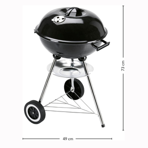 Grille de trépied <span class=keywords><strong>Apple</strong></span> Portable 44CM pour la cuisson en plein air et le talonnage antirouille avec roues robustes Style moderne personnalisé - Product Image 1
