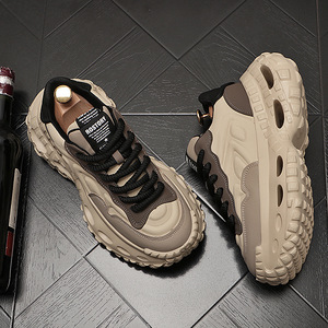 Zapatos Deportivos con Cordones para Hombre, Zapatos de Senderismo Modernos y a la Moda para Exteriores con Suela de Goma Gruesa - Product Image 5