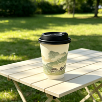 Gobelets en papier jetables écologiques à paroi simple, imperméables, de qualité alimentaire, sans plastique, compostables, avec technologie de mousse APP, pour bar