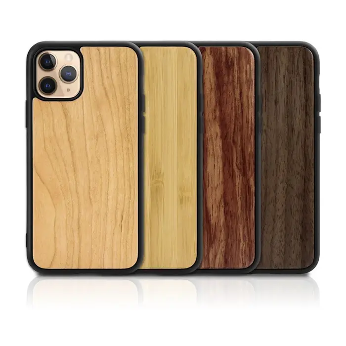 Casing kayu padat magnetik, pelindung kayu adsorpsi alami Magnet untuk iPhone 14 13 12 11 Pro Xs Max Mini 7 8 Plus XR X