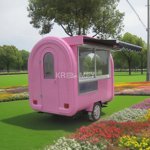 Convenient Small Catering Round Trailer Street Breakfast Carts Coffee Cart Mobile Food Truck With Full Kitchen - Product Image 5